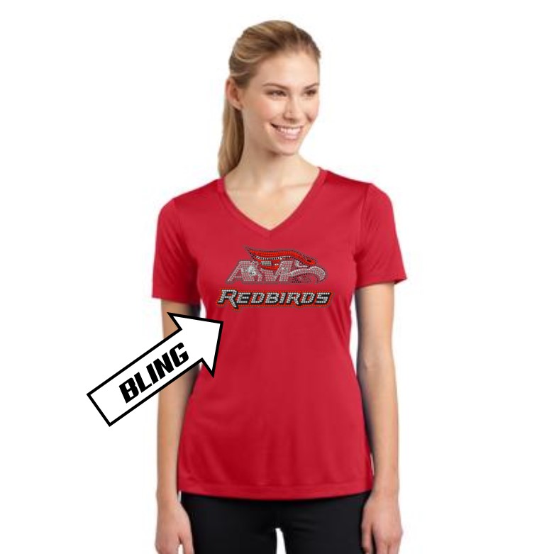 Yd. Ladies V-Neck performance Tee