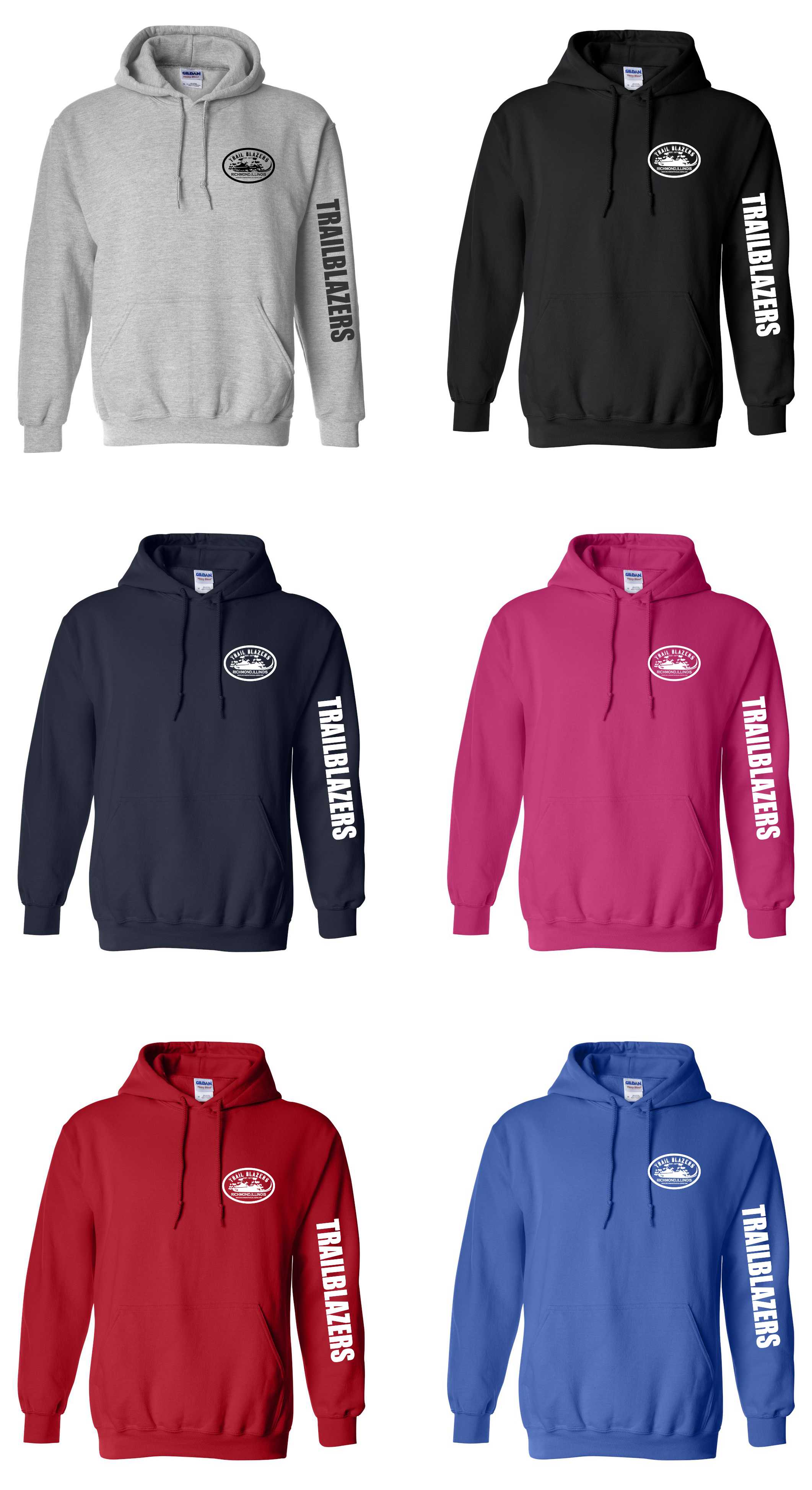 Club Unisex Hoodie with Screen Printed Logo and Armprint
