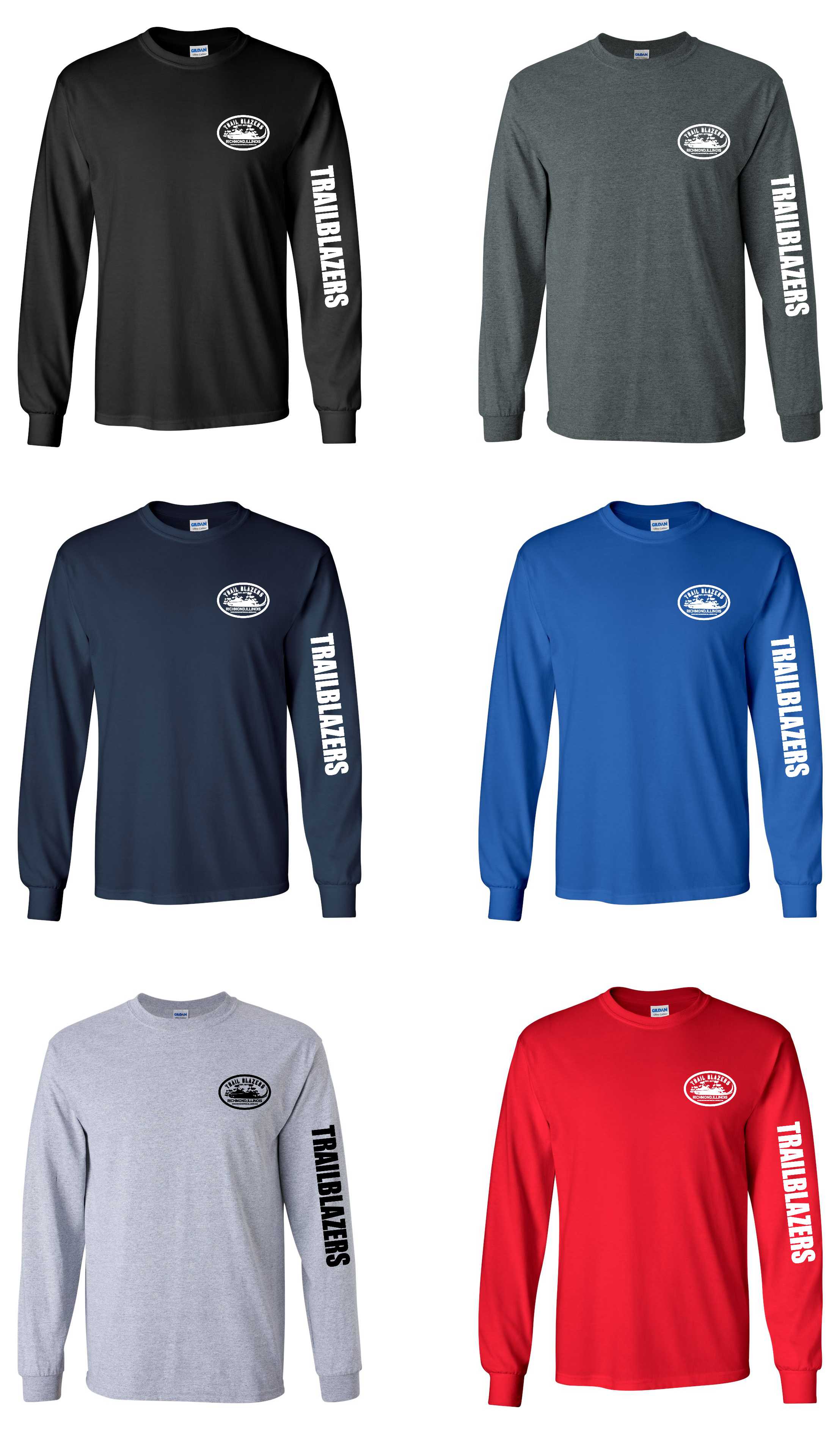 Club Unisex Long Sleeve T-Shirt with Screen Printed Logo and Armprint