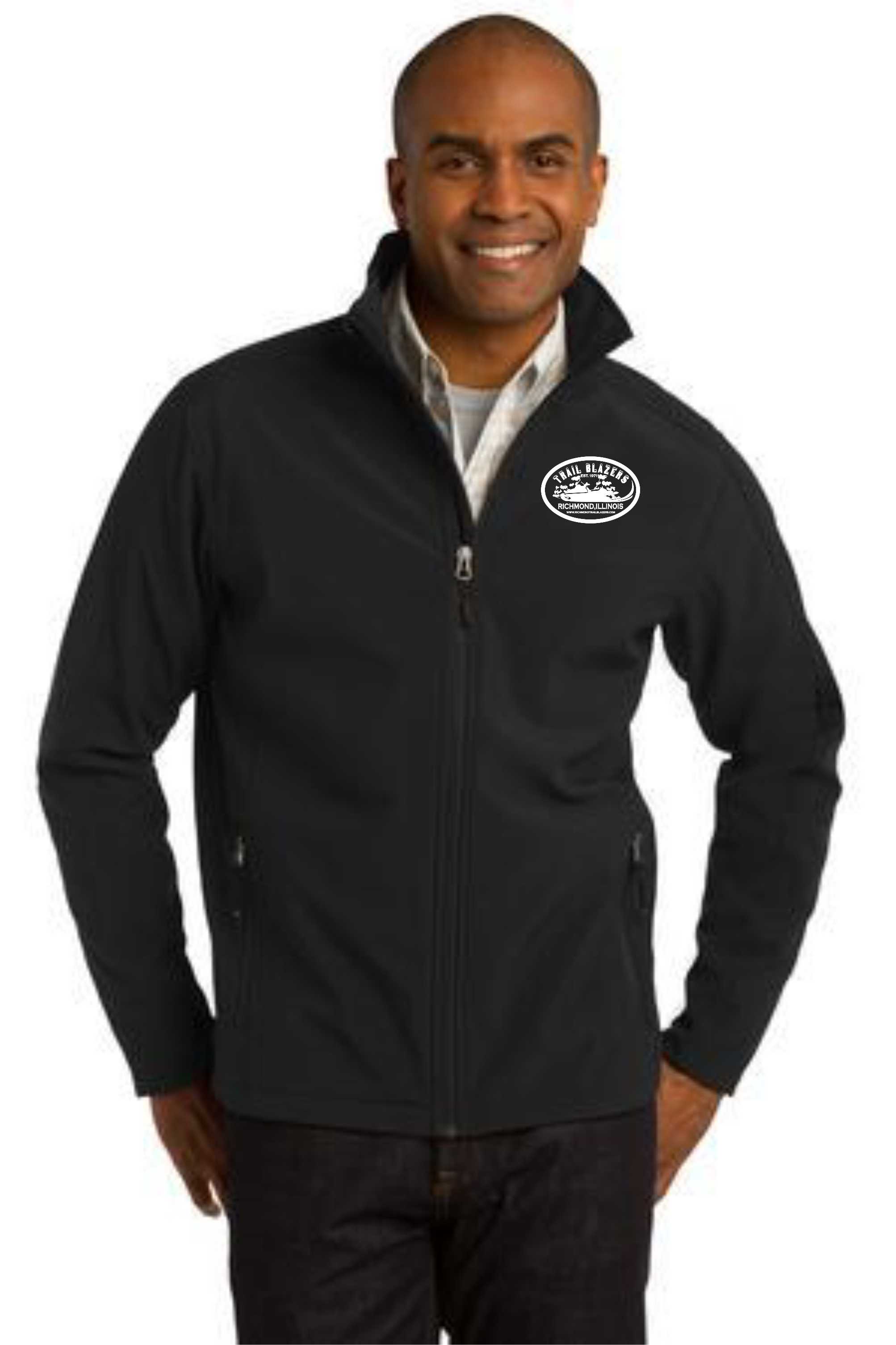 Tall Men's Softshell Jacket with Club Logo Embroidered