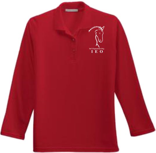10. LADIES long sleeve cotton polo shirt