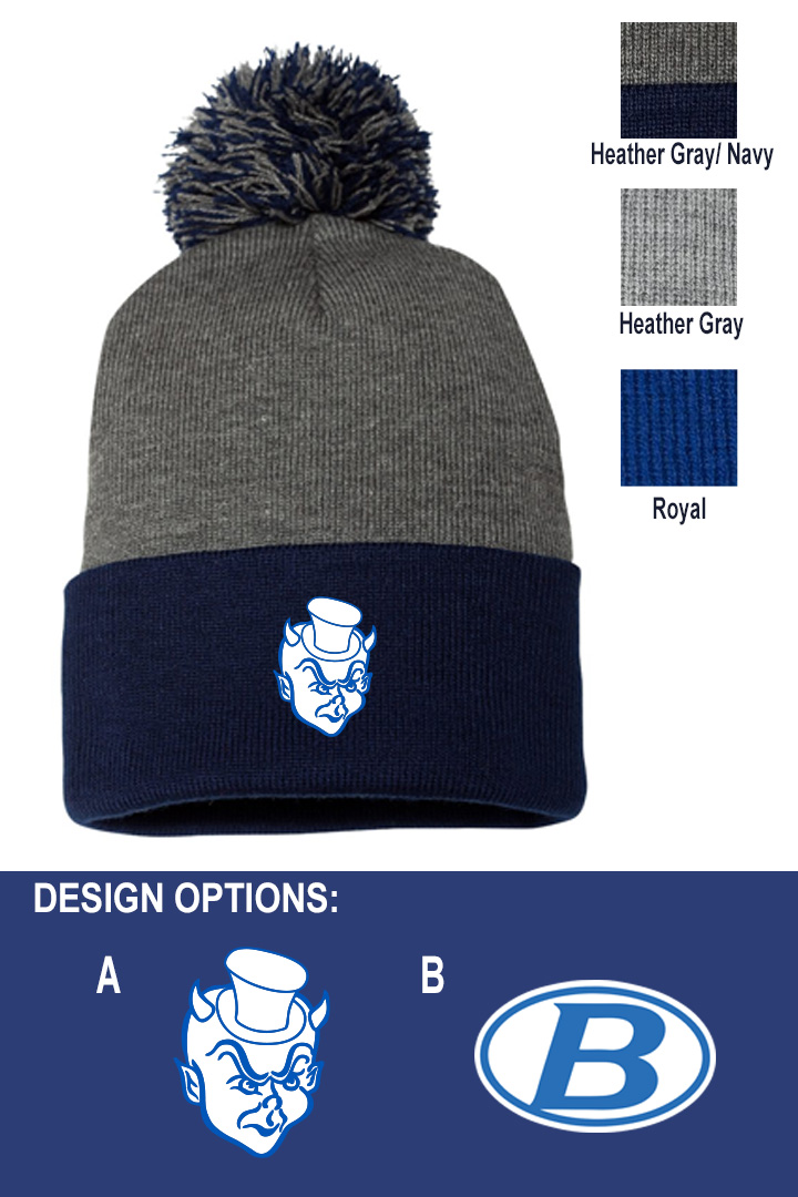 Headwear - Knit Cuff Hat with Pom