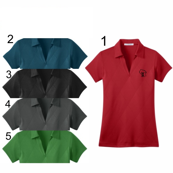 Ladies Tech Embossed Polo