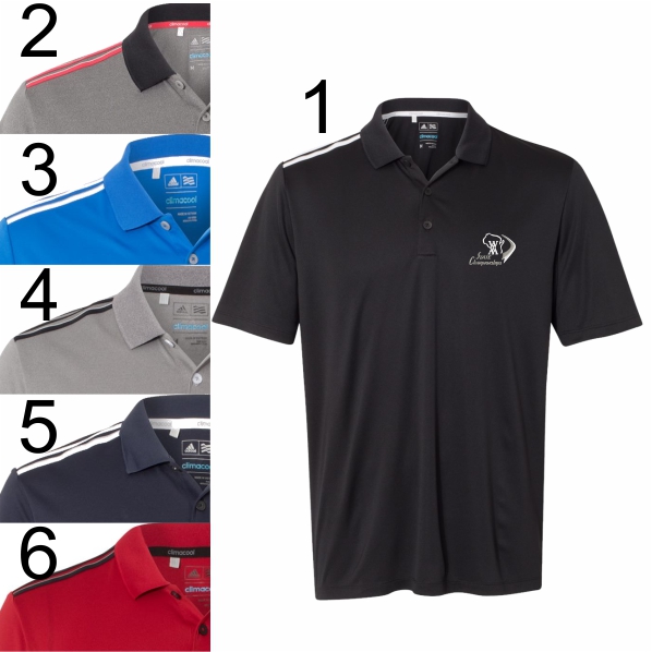 Adidas Climacool 3-Stripe Shoulder Polo