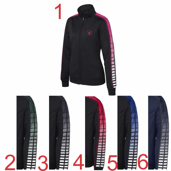 Ladies Dot Sublimation Tricot Track Jacket