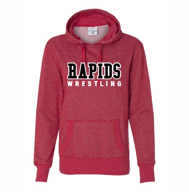 Ladies Glitter Hoodie<br>Red Glitter<br>Embroidered and Printed Logo
