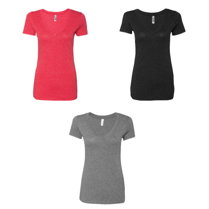 Next Level - Ladies' Triblend Deep V - 6740