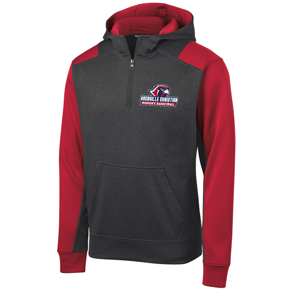 WOMENS BASKETBALL ST249 1/4 ZIP HOODED SWEATSHIRT