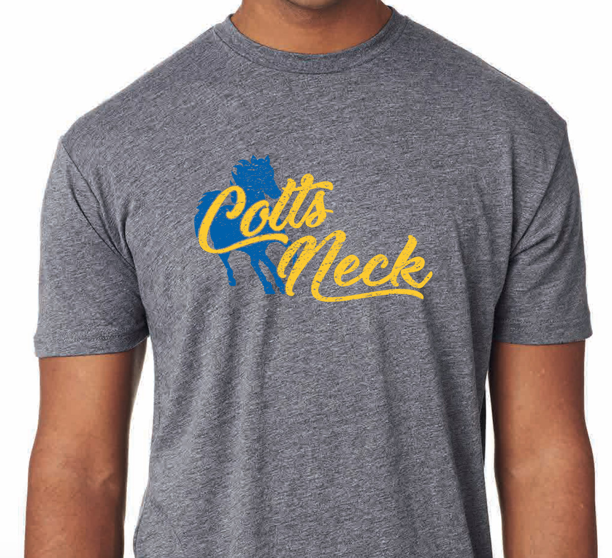 H) Colts Neck Next Level Athletic Grey T Shirt