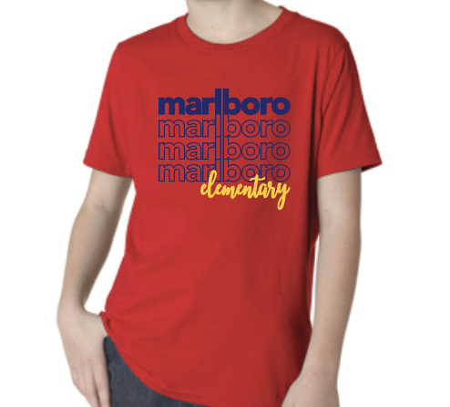 C) Second Grade, Red Next Level T-Shirt