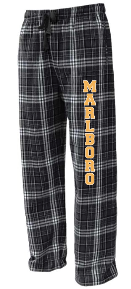 J) Pennant Black/White Flannel Pant