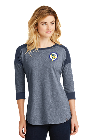 SKU LNEA104: Ladies Heritage Blend Baseball Raglan T-shirt