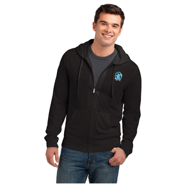 SKU DT1100: Full Zip Tshirt Hoodie