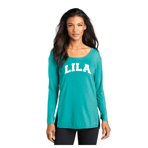 SKU LOG802: Ogio Ladies Scoop Neck Long Sleeve Tee