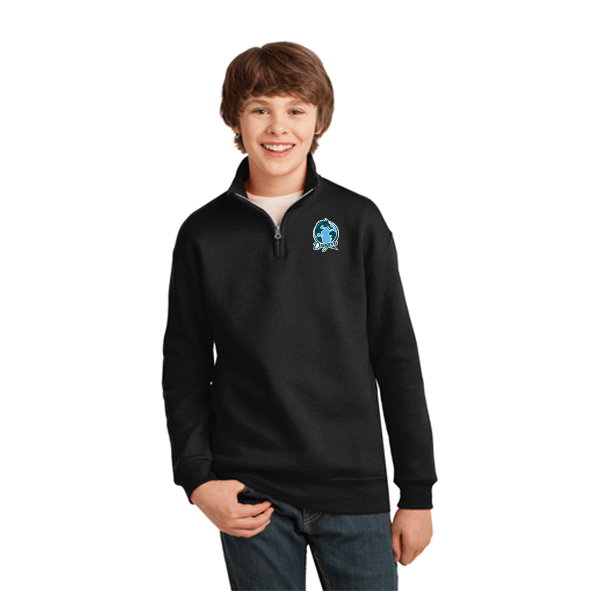 SKU 995Y: Jerzees Youth 1/4 Zip Cadet Collar Sweatshirt 