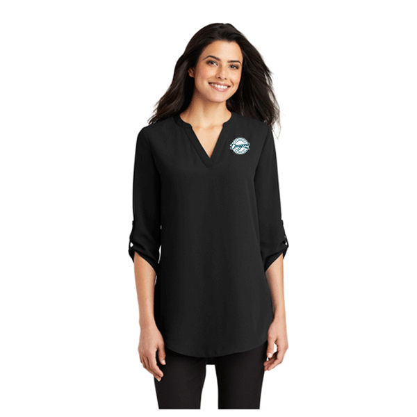 SKU LW701: Ladies 3/4 Sleeve Tunic Blouse