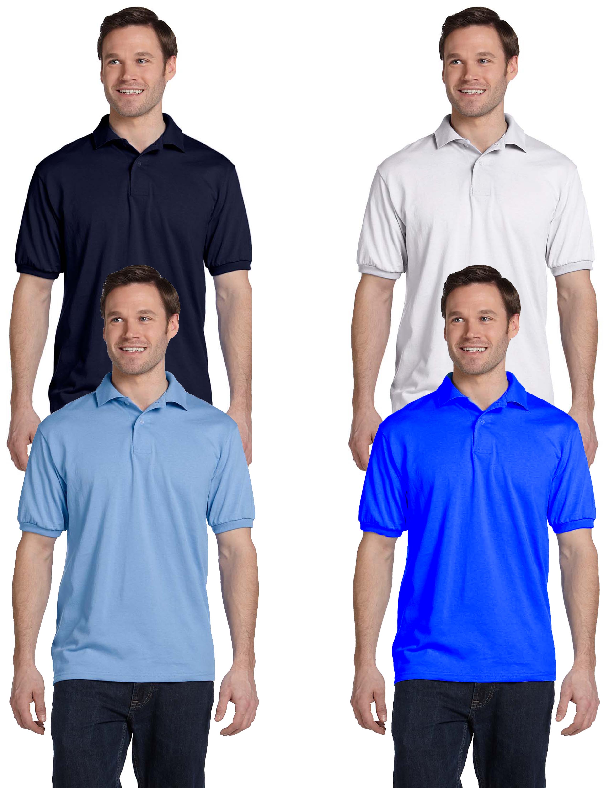 Hanes 054 - Cotton Polo Blank