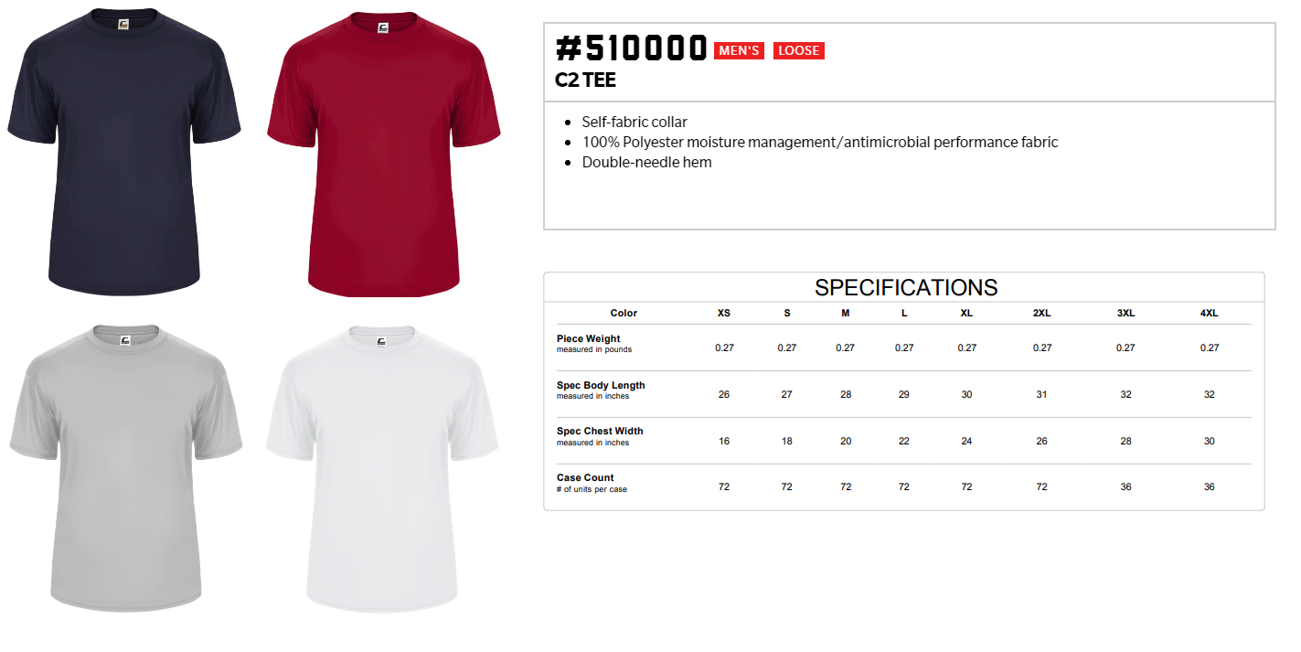 Adult Short Sleeve 510000