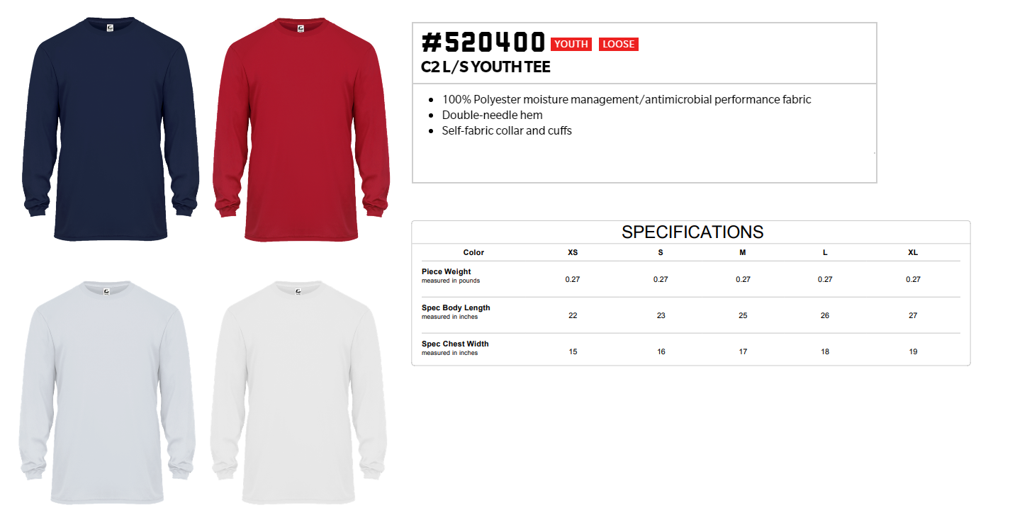 Youth Long Sleeve 520400