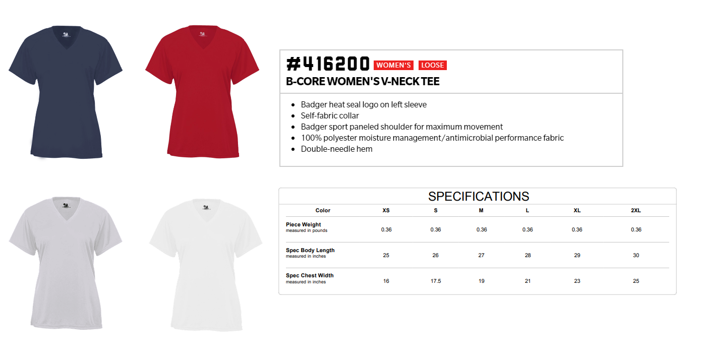 Ladies V-Neck Shirt 416200
