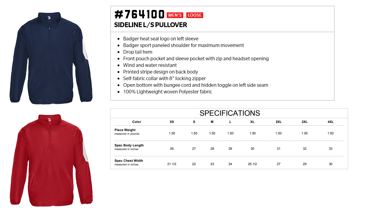 Adult Jacket 764100