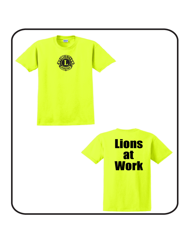 A7c-29M Jerzees -LIONS AT WORK- Ultra Cotton 50/50 cotton/poly T-Shirt