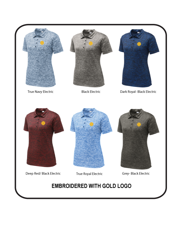 A9l-LST590  Ladies PosiCharge Electric Heather Polo