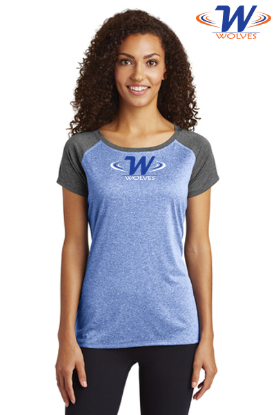 Sport-Tek Ladies Heather-On-Heather Contender Tee