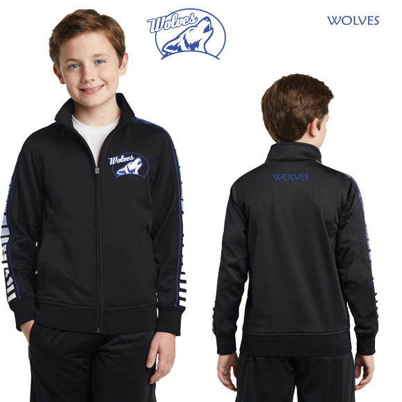 Sport-Tek Youth Dot Sublimation Tricot Track Jacket