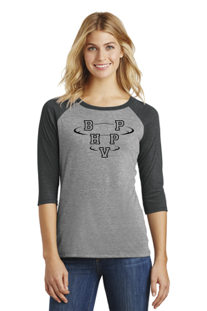 District Made Ladies Perfect Tri 3/4-Sleeve Raglan