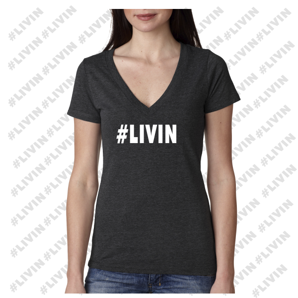 d-Ladies deep V tri-blend tee (NL6740)