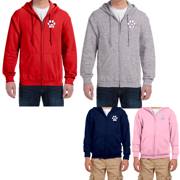 G186, G186L, G186B Unisex Zip Hoodie