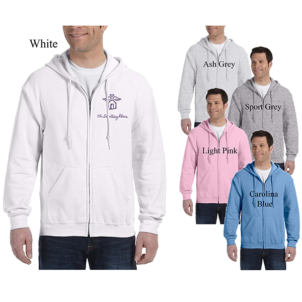 7. G186 Unisex Hooded Zip-Up Sweatshirt