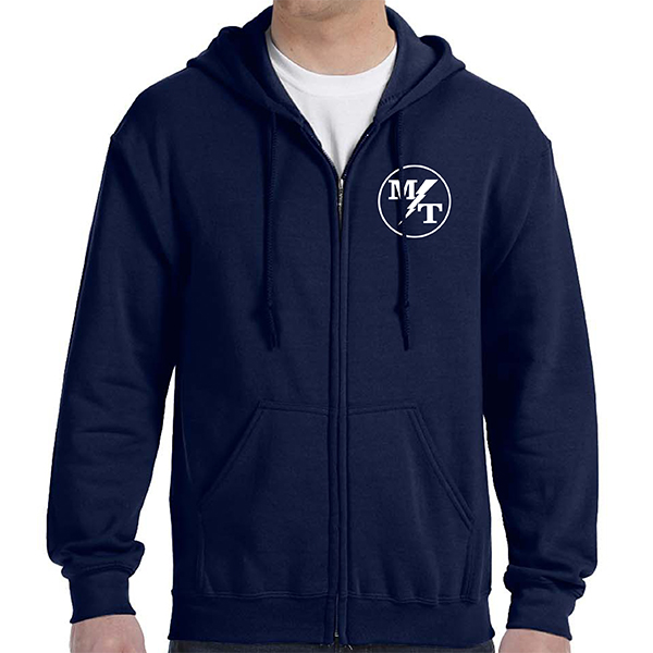 M. G186M - Youth(Y) & Adult Full Zip Hooded Sweatshirt.