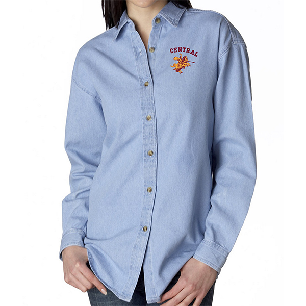 G4. C8966 - Ladies' Long Sleeve Denim Shirt.