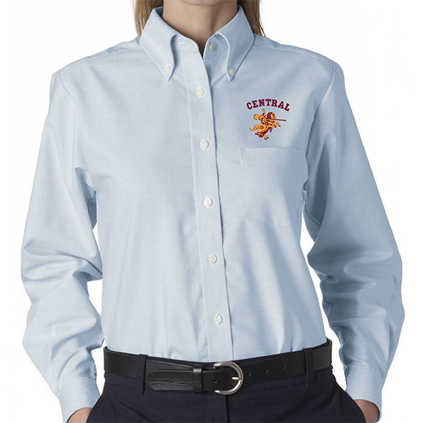 G6. C8990 - Ladies' Long Sleeve Oxford Dress Shirt.