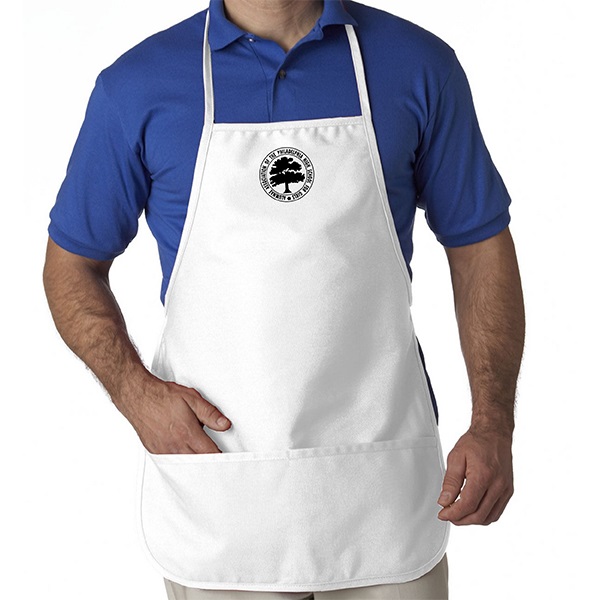 U. 8201SP - Printed Large 2 Pocket Bib Apron.