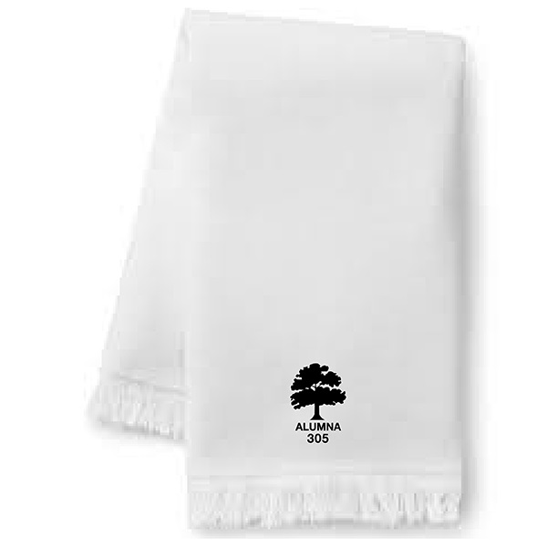 W. T640E2 - Embroidered Fringed Hand Towel.