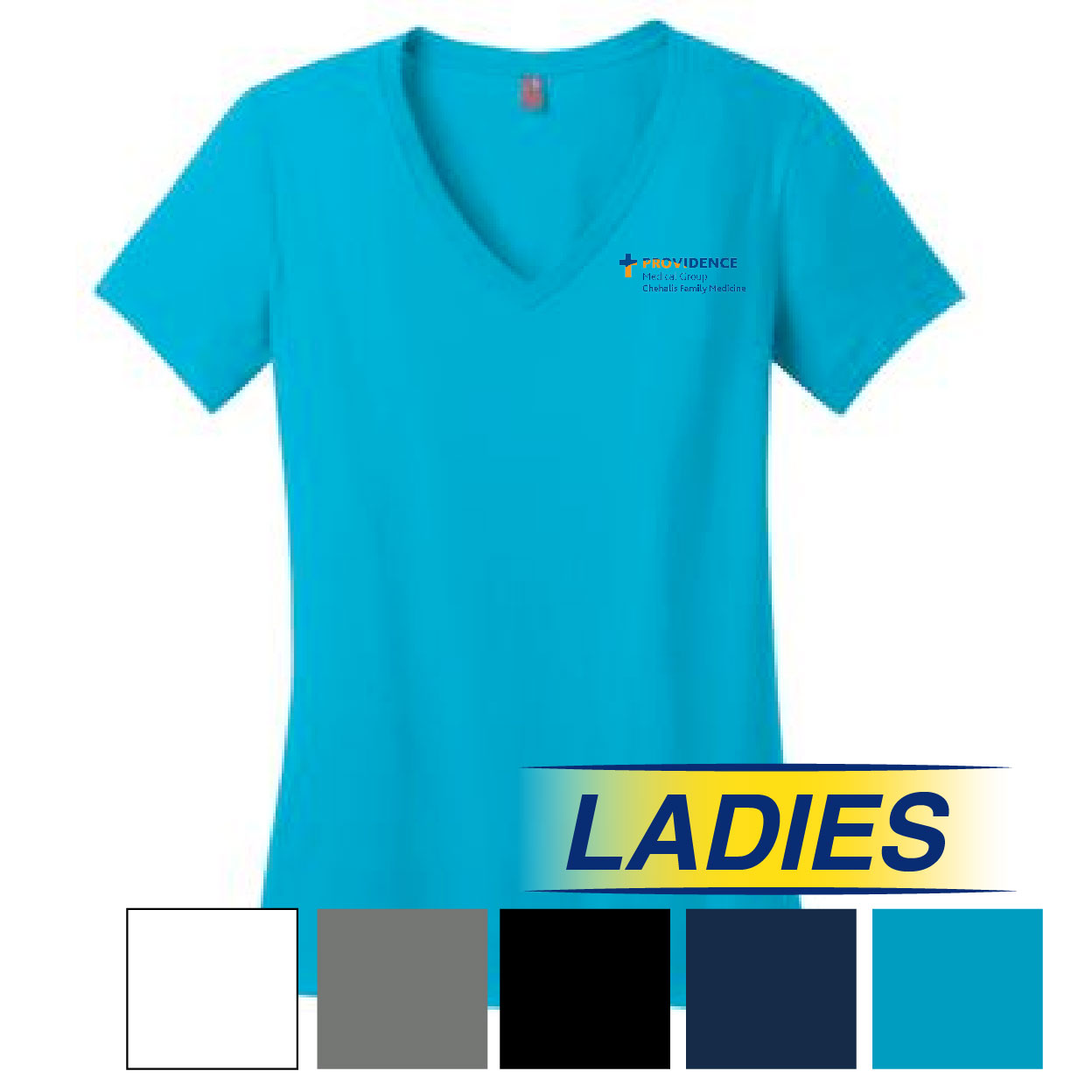 1-DM1170 LADIES - Perfect Weight V-Neck Tee