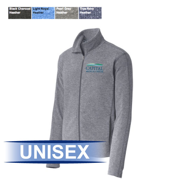 2-F235 UNISEX Heather Microfleece Full-Zip Jacket