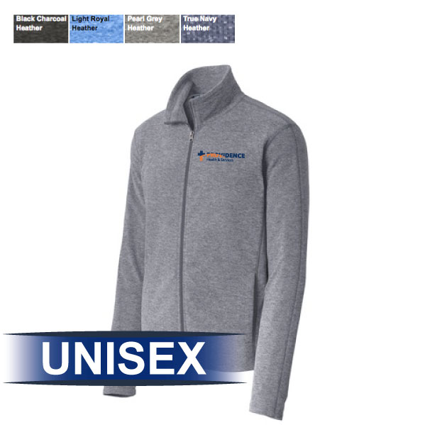 3-F235 UNISEX Heather Microfleece Full-Zip Jacket