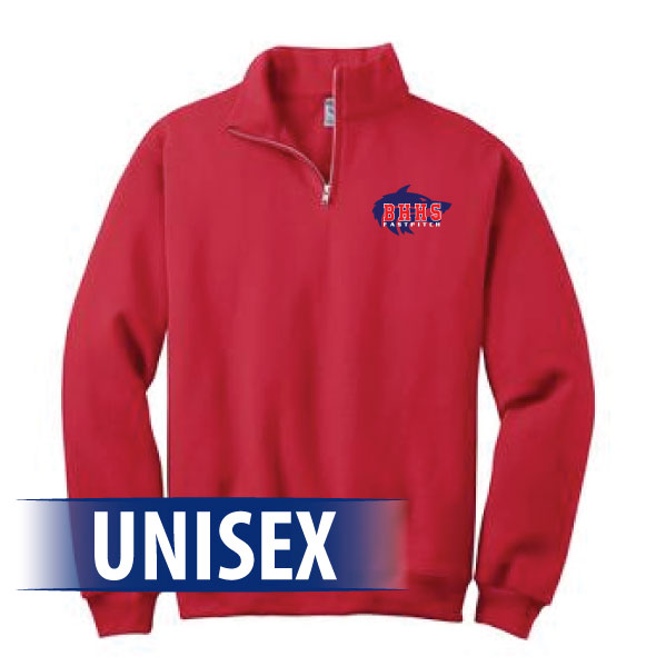 995M UNISEX 1/4-Zip Cadet Collar Sweatshirt