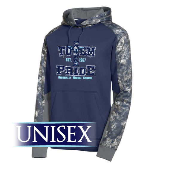 3-ST231 UNISEX Sport-Wick Mineral Freeze Fleece Colorblock Hooded Pullover