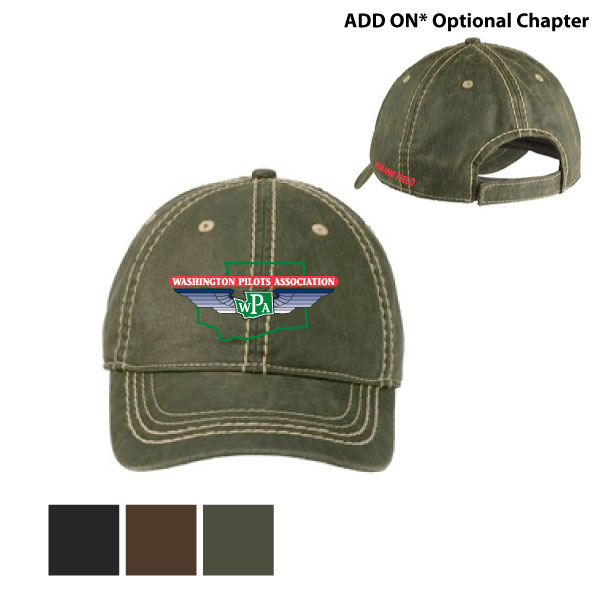 42-C924 Pigment Print Distressed Cap