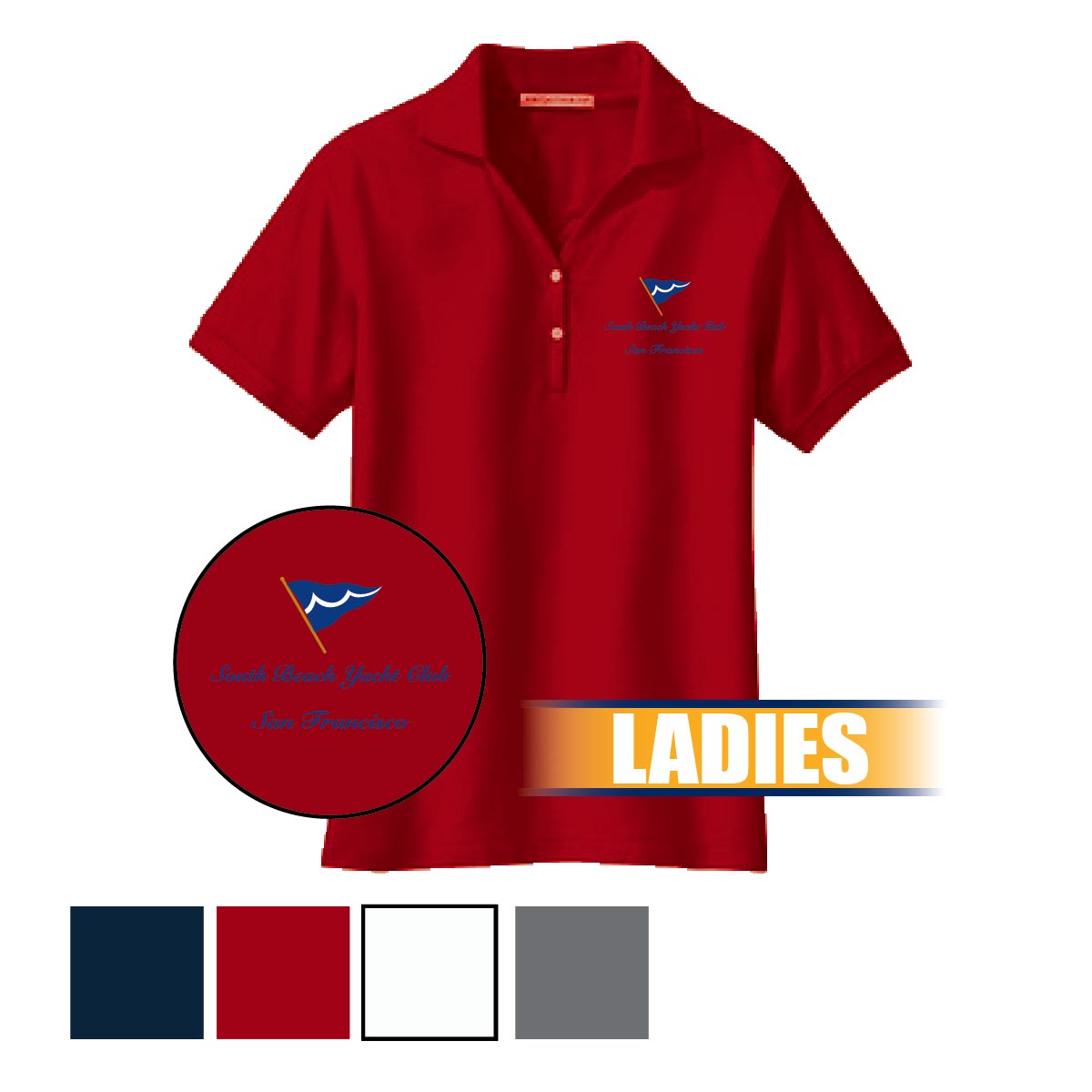 L448 Ladies Pima Cotton Short Sleeve Polo More Colors Available