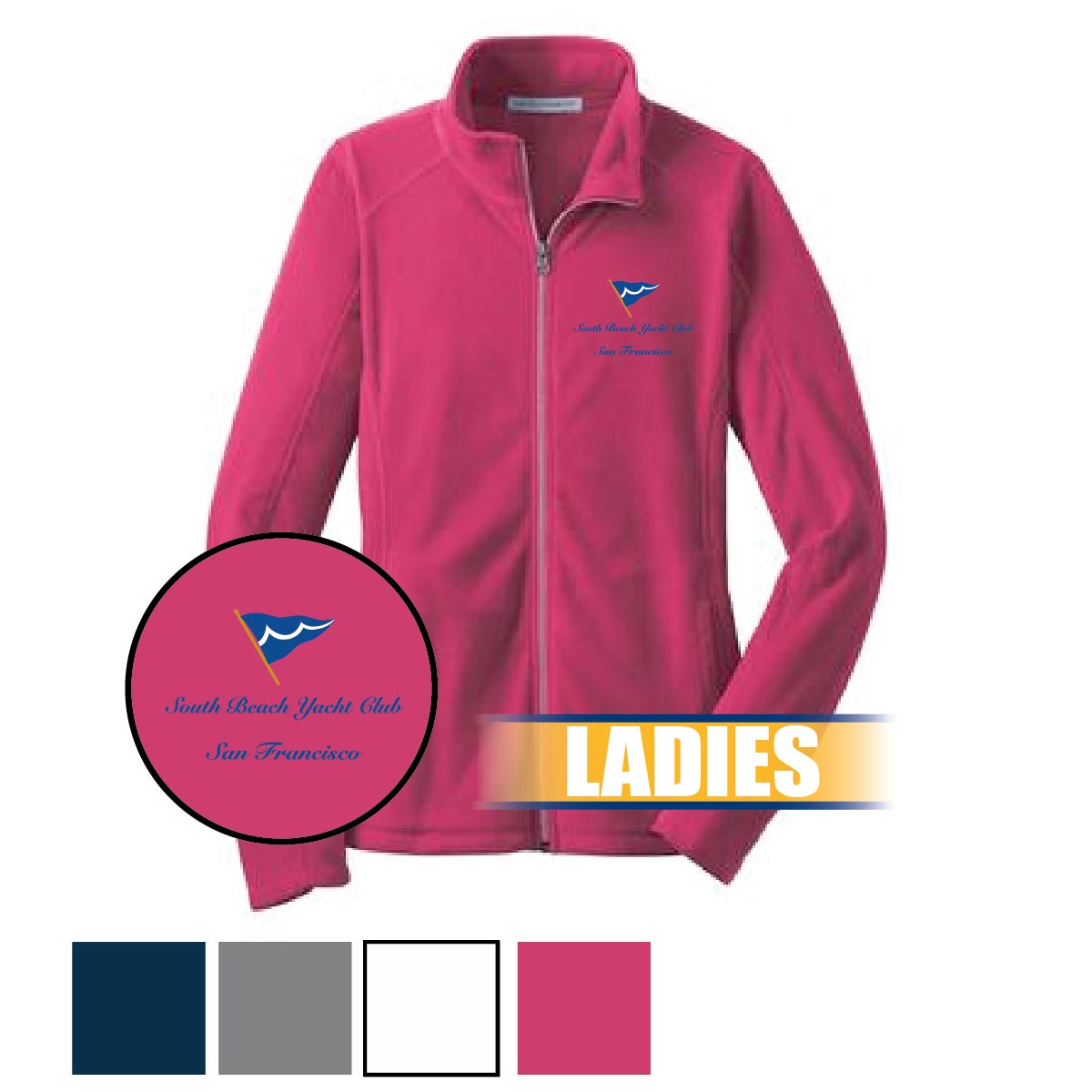 L223 Ladies Microfleece Jacket More Colors Available