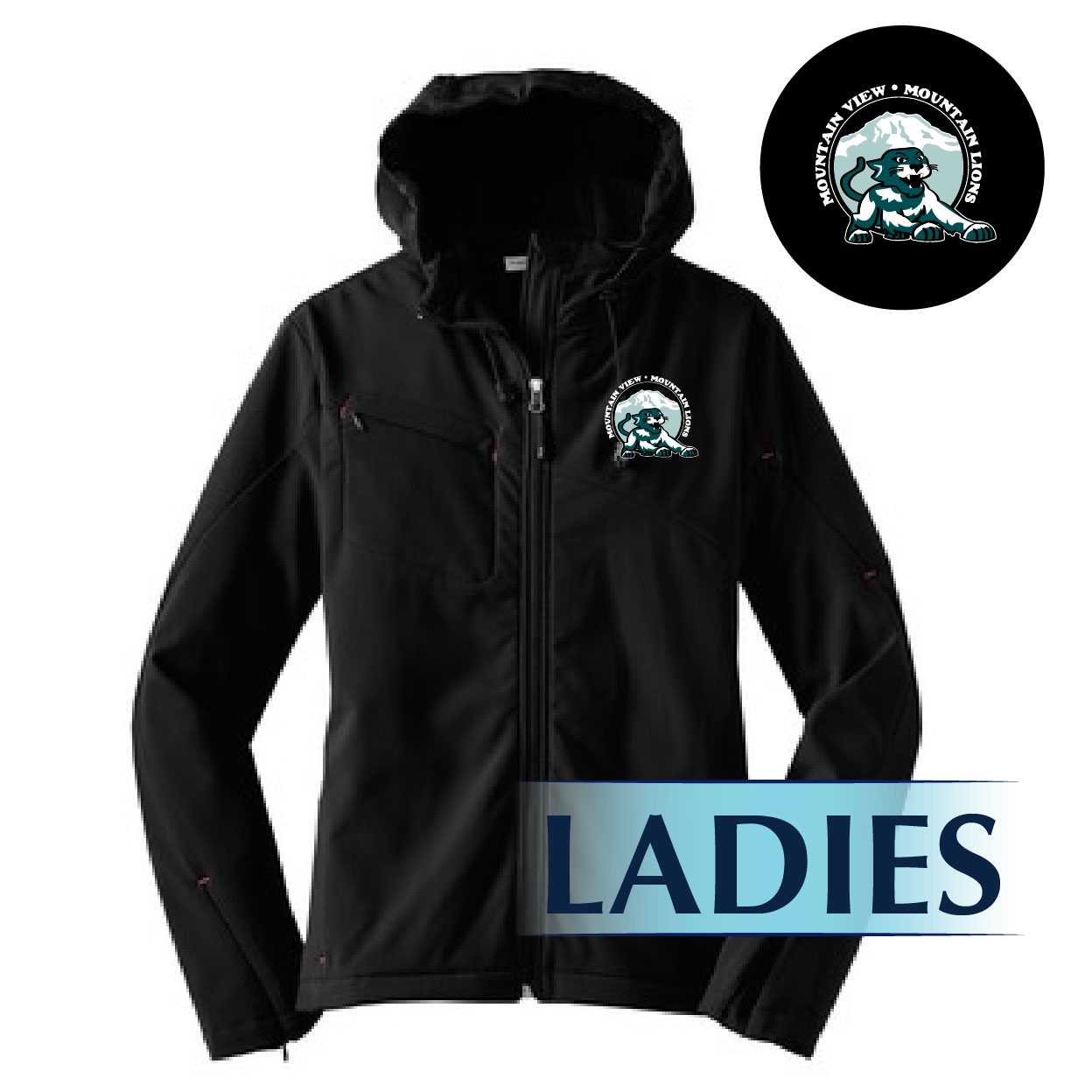 1-L706 Ladies Textured Hooded Soft Shell Jacket