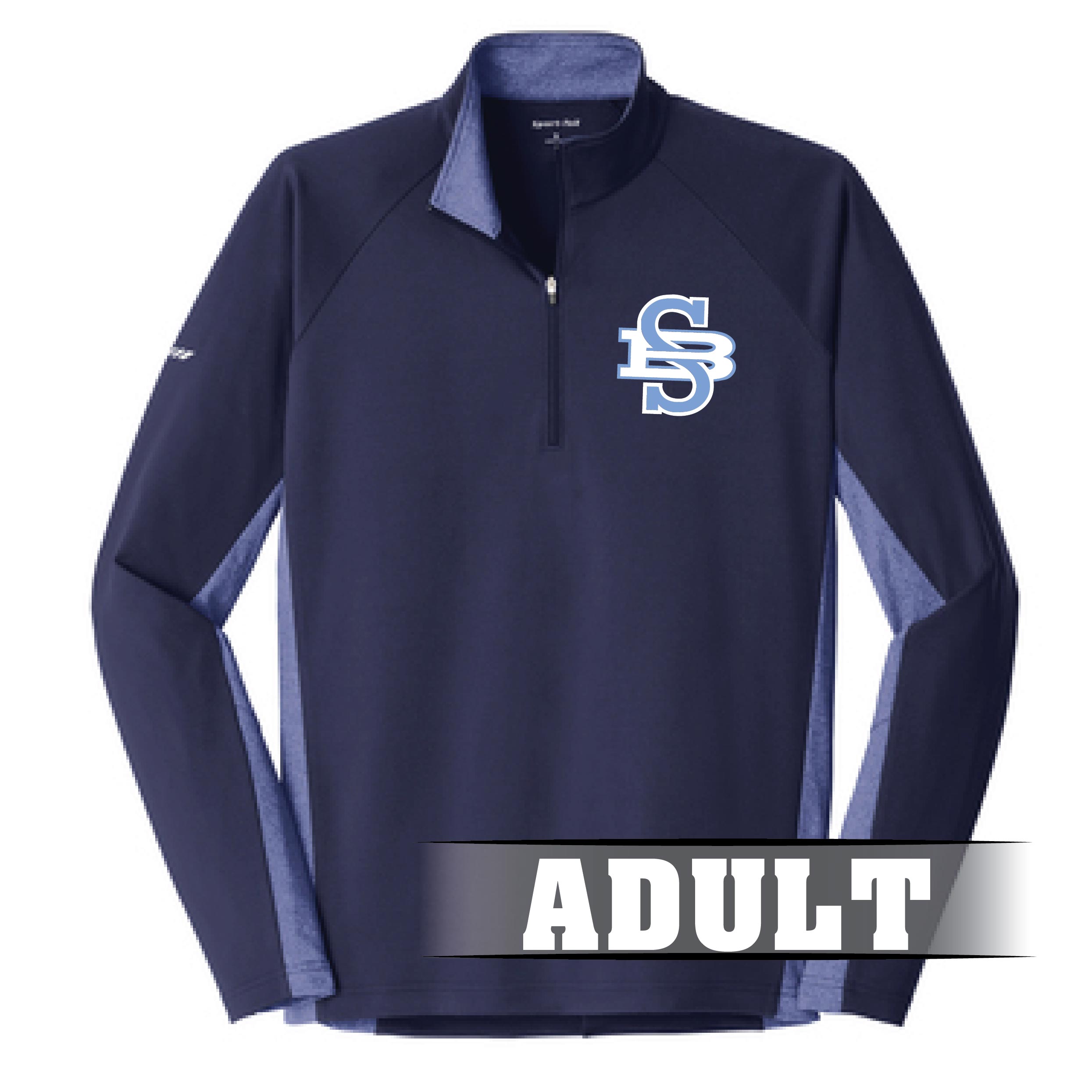 A8-ST854 Stretch Contrast 1/2-Zip Pullover