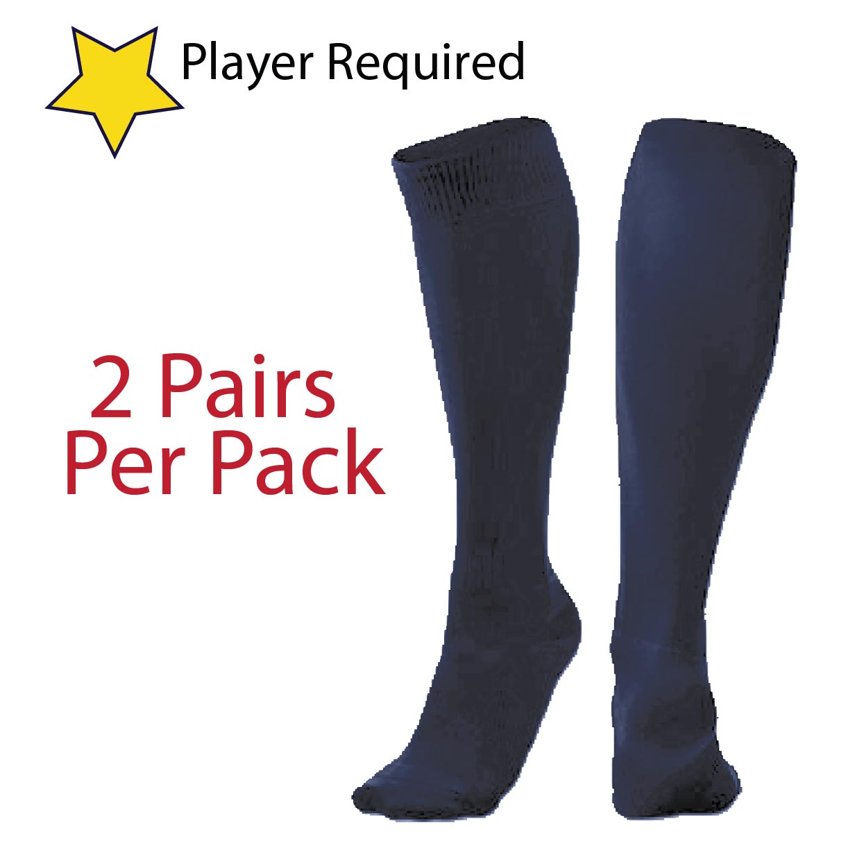 916- AS1 Solid Navy Socks (Per 2 pack)