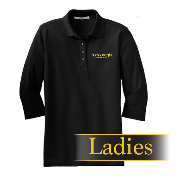4-L562 LADIES Silk Touch 3/4-Sleeve Polo